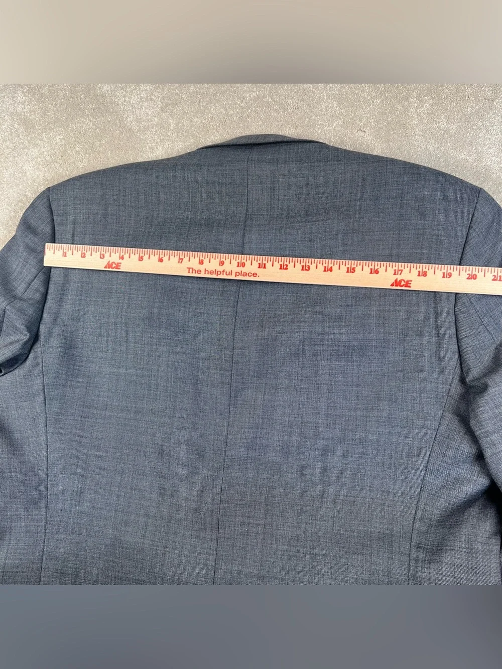 Lauren Ralph Lauren Gray Sport Coat Blazer Jacket 2 Button 100% Wool Men's 46R